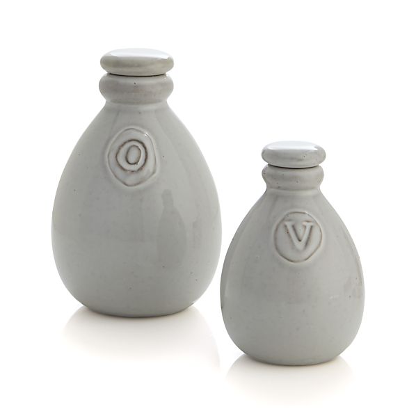 Drizzle Oil and Vinegar Serving Set Crate and Barrel