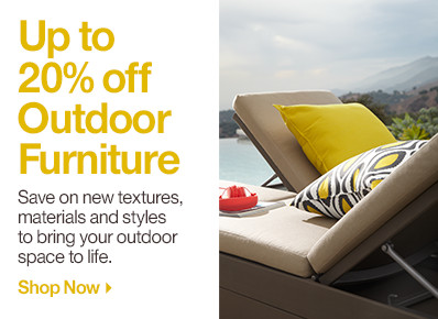 Up to 20% off Outdoor Furniture