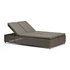 Dune Double Chaise Sofa Lounge with with Sunbrella® Taupe Cushions.