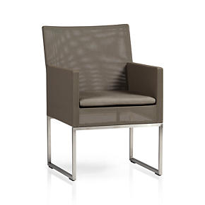 Dune Dining Chair with Sunbrella® Taupe Cushion