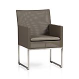 Dune Dining Chair with Sunbrella® Taupe Cushion