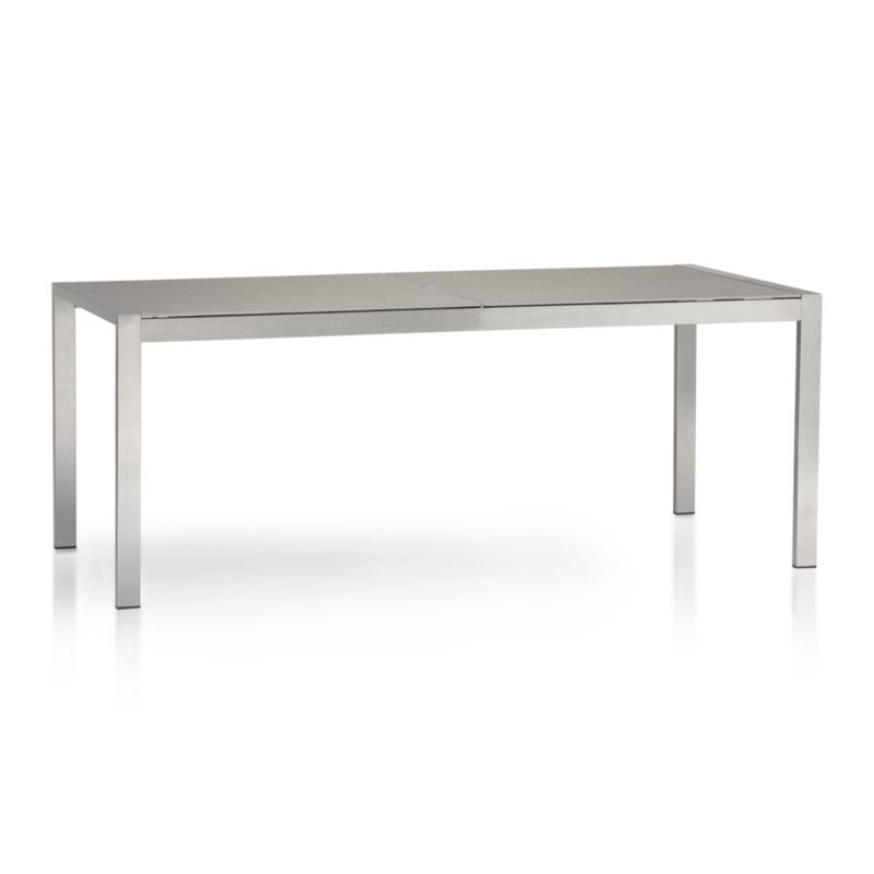 Dune Rectangular Dining Table with Pebbled Glass Crate and Barrel