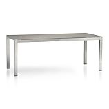 Dune Rectangular Dining Table with Pebbled Glass
