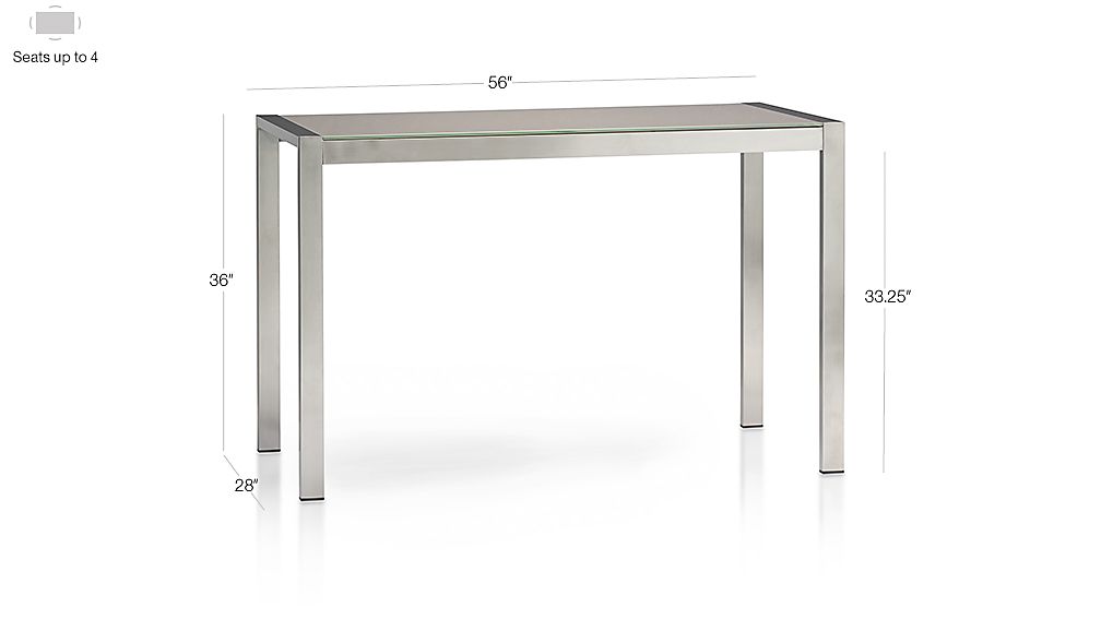 Dune High Dining Table with Painted Glass in Dune Outdoor Dining