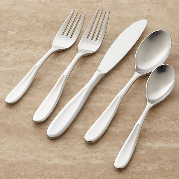 Dune 22Piece Flatware Set Crate and Barrel