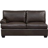 Ellis Leather Left Arm Loveseat
