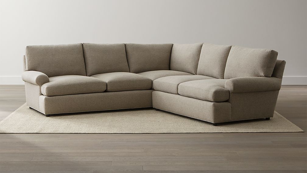 Ellyson 2Piece Sectional Sofa Gunsmoke Crate and Barrel
