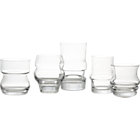 5-Piece Archival Glass Set: one each of 7 oz., 3.75"H Emilio; 10 oz., 4"H Oscar; 10 oz., 5.5"H Joseph; 7 oz., 4"H Ray; 6 oz., 3.5"H Lewis.