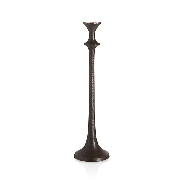 Emmett Large Bronze Taper Candle Holder Crate and Barrel