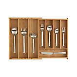 Expandable Bamboo Flatware Tray