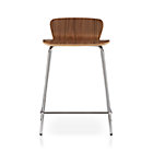 Walnut Counter Stool. 24.5"H seat;
