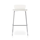 White Barstool. 30"H seat;