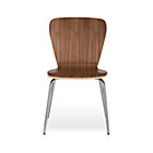 Walnut Side Chair. 17.75"H seat;