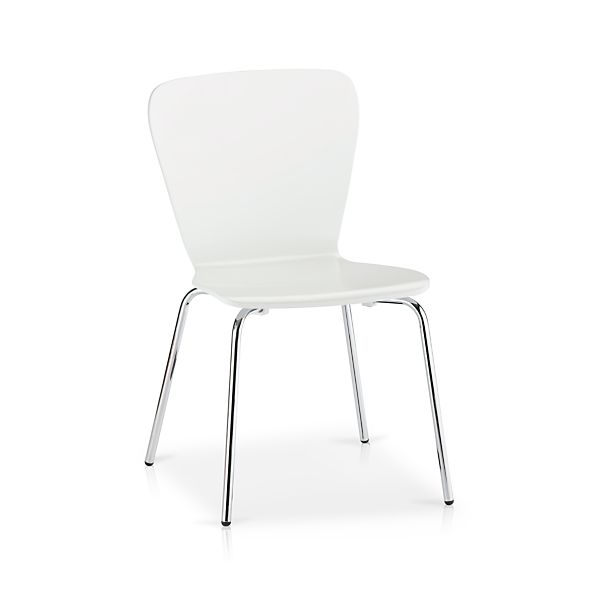 Felix White Side Chair Crate and Barrel