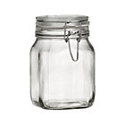 1 Liter Jar. 4"sq.x6.25"H
