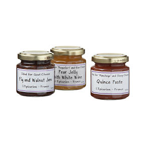 Fig & Walnut Jam/Pear Jam with White Wine/Quince Paste