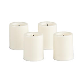 Flameless Votive Candles with Timer Set of Four