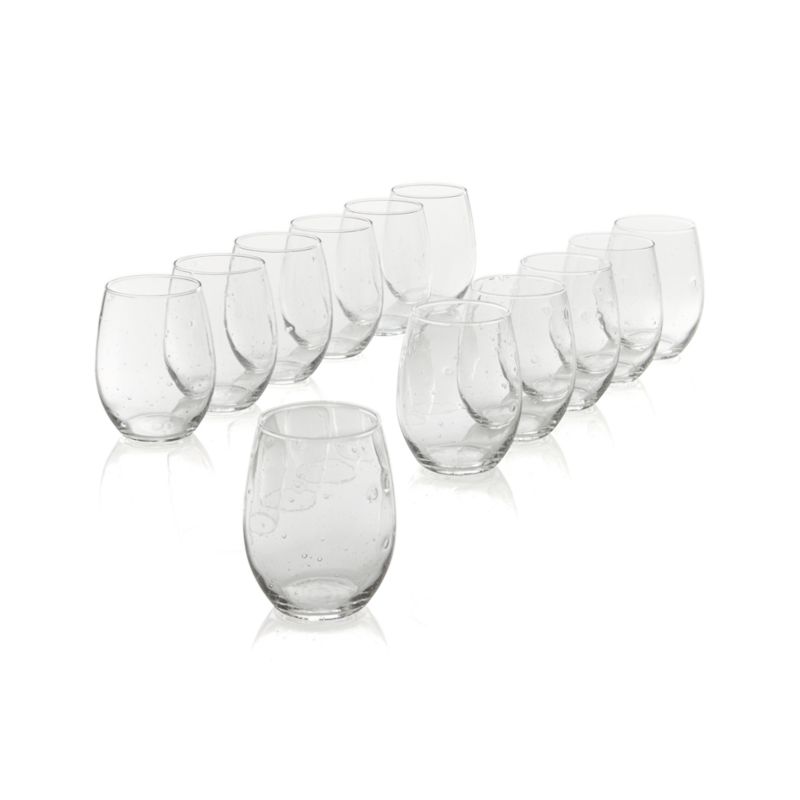 Set of 12 Flock Stemless Wine Glasses Crate and Barrel