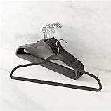 Set of 12 Flocked Grey Hangers