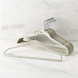 Set of 12 Flocked Natural Hangers