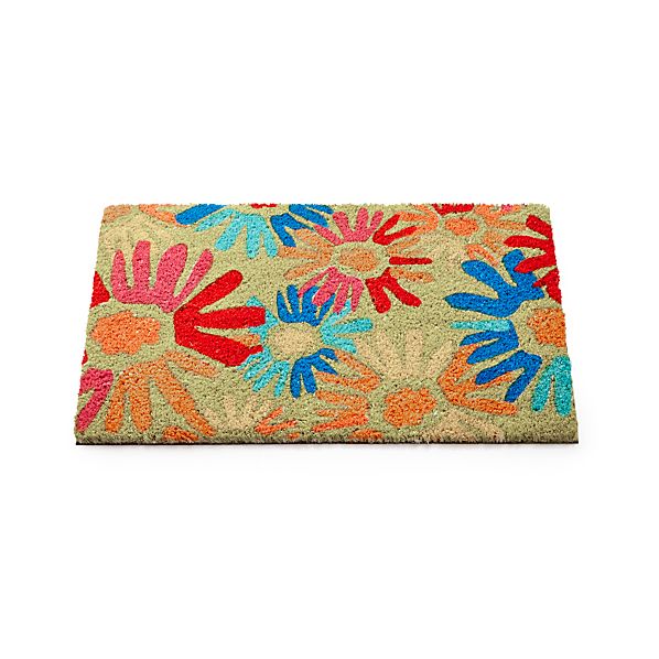 Flower Pop Coir Doormat Crate and Barrel