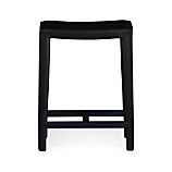 Folio Ebony Leather 24" Backless Counter Stool