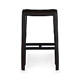 Folio Ebony Leather 30" Backless Barstool