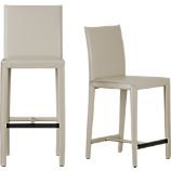Folio Oyster Leather Barstools