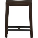 Folio 24" Chocolate Leather Backless Counter Stool