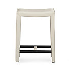 Leather Backless Counter Stool. 24"H seat;