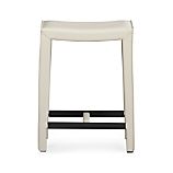 Folio Oyster Leather 24" Backless Counter Stool
