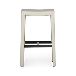 Folio Oyster Leather 30 Backless Barstool