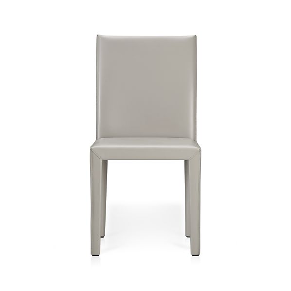 Folio Bonded Leather Side Chair Ash Crate and Barrel