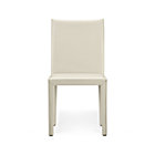 Leather Side Chair. 18.5"H seat;