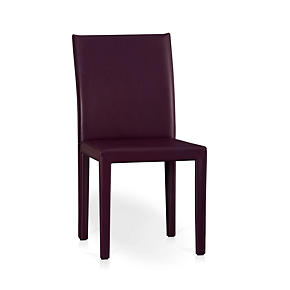 Folio Plum Leather Side Chair