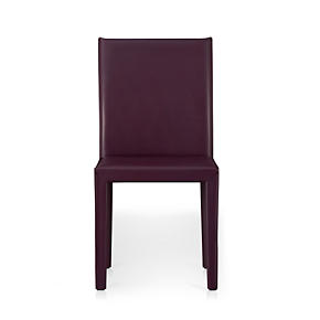 Folio Plum Leather Side Chair