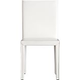 Folio White Leather Side Chair