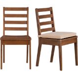 Form Walnut Side Chair and Tan Cushion