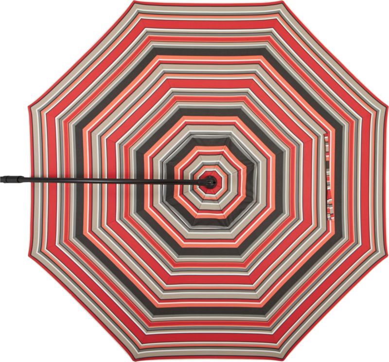 10' Round Sunbrella ® Red Multi Stripe Umbrella Cover Crate and Barrel