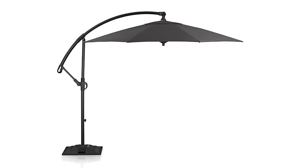 10' Round Black Cantilever Umbrella Frame with Base in Patio Umbrellas