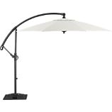 10' Round Sunbrella® White Sand Free-Arm Umbrella with Base