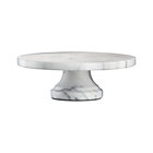 French Kitchen Marble Pedestal.9.75"dia.x3.5"H (4.25" dia. bottom)