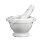 French Kitchen Mortar and Pestle. 6.75"Wx5.5"Dx4.25"H mortar; 1.75"dia.x6.75"H pestle.