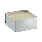 Galvanized White Citronella Pot.