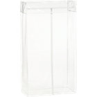 Work Mobile 3-Shelf Garment Rack Clear Cover.