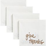 Set of 20 Give Thanks Beverage Napkins