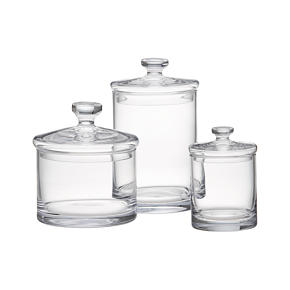 Glass Canisters Set of Three
