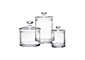 Set of 3 Glass Canisters