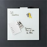 White Glass Magnetic 17.75" Wipe Board