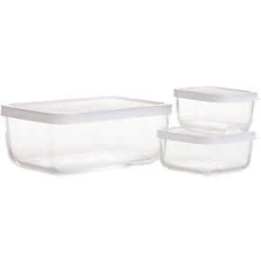 3-Piece Rectangular Storage Container Set